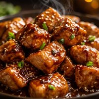 Cubed Chicken with Coffee Sauce