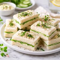 Cucumber and Butter Tea Sandwiches