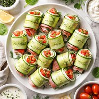 Cucumber and Ham Roll Ups