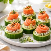 Cucumber and Smoked Salmon Appetizer