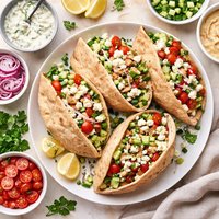Cucumber Chicken Pitas