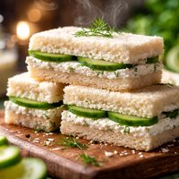 Cucumber Cream Cheese Finger Sandwiches