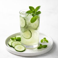 Cucumber Mint and Basil Soda
