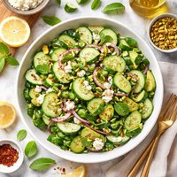 Cucumber Mint Salad with Goat Cheese