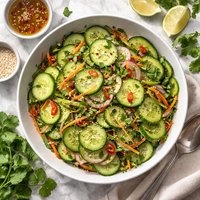 Cucumber Salad with Rice Vinegar Dressing