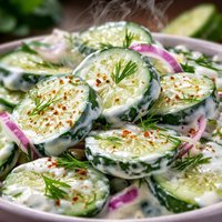 Cucumber Salad with Sour Cream