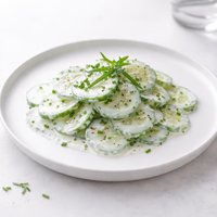 Cucumber Salad with Sour Cream and Chives German Gurkensalat