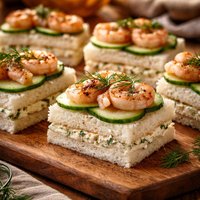 Cucumber Shrimp Tea Sandwiches