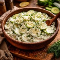 Cucumbers in Sour Cream for a Crowd