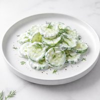 Cucumbers in Sour Cream Low Fat or Non Fat