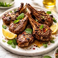 Cumin Honey and Mint Marinated Lamb Chops