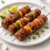 Cumin Lamb Sweet Pepper Onion Kebabs