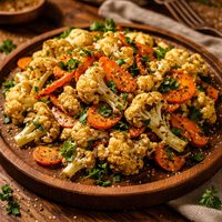 Cumin Marinated Cauliflower and Carrot Salad