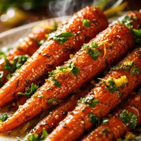 Cumin Spiced Honey Carrots with Lemon Coriander Vinaigrette