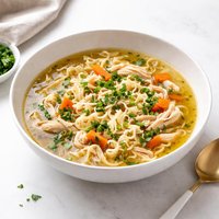 Curly Q Noodle Chicken Soup