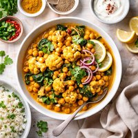 Curried Cauliflower and Chickpeas