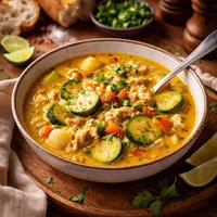 Curried Chicken and Zucchini Soup