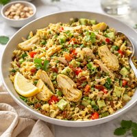 Curried Chicken Artichoke and Rice Salad