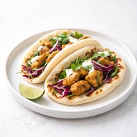 Curried Chicken Naan Taco