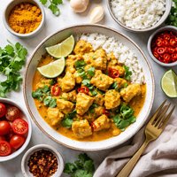 Curried Chicken or Tofu