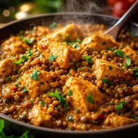 Curried Chicken with Lentils