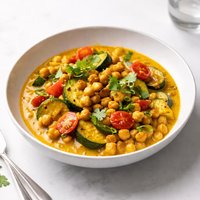 Curried Chickpea and Summer Vegetable Stew