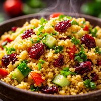 Curried Couscous Salad with Dried Sweet Cranberries