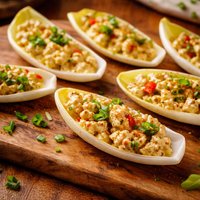 Curried Crab in Endive Spears