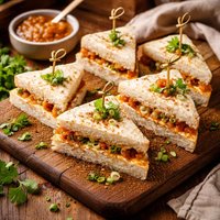 Curried Cream Cheese and Chutney Party Sandwiches