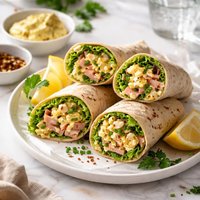 Curried Egg and Ham Wraps
