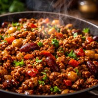 Curried Ground Beef and Beans