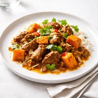 Curried Lamb Casserole with Sweet Potatoes