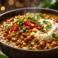 Curried Lentils with Yogurt