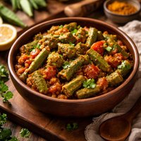 Curried Okra with Tomato
