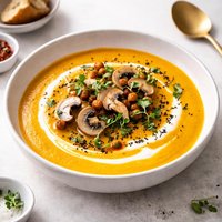 Curried Pumpkin and Mushroom Soup
