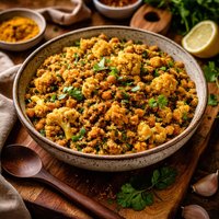 Curried Quinoa and Cauliflower