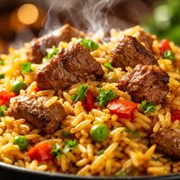 Curried Rice Pilaf with Lamb
