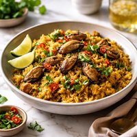 Curried Rice with Smoked Oysters