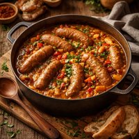 Curried Sausage and Bean Hot Pot