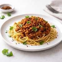 Curried Spaghetti Sauce with Lentils