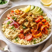 Curried Tuna Carrot Hommus Couscous