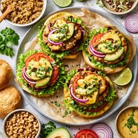 Curried Walnut Grain Burgers