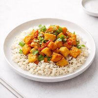 Curried Yam and Mango Over Basmati Rice