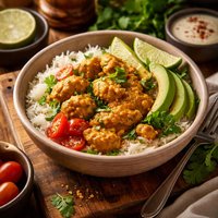 Curry Chicken Lime Rice Bowl