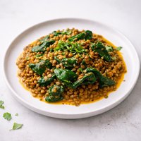 Curry Spiced Lentils Spinach