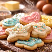 Cutout Sugar Cookies with Butter Icing