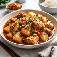 Daikon Radish with Chicken Korean Style