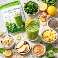 Daily Detox Ritual 2 Breakfast Meal Replacement Green Smoothie