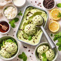 Dairy and Egg Free Mint and Carob Chip Ice Cream
