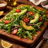Dandelion Greens or Arugula and Avocado Salad